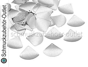 Schmuckanhänger 925 versilbert Fächer (Ø: 19 x 20 mm), 2 Stück