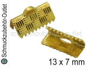 Bandklemmen goldfarben (13 x 7 mm), 10 Stück