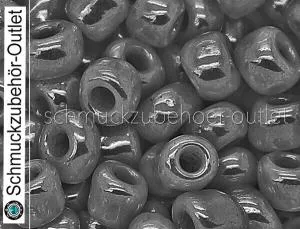 Rocailles dunkelgrau opak-poliert (4 mm - 6/0), 25 g