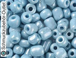 Rocailles perlmuttblau opak-poliert (4 mm - 6/0), 25 g