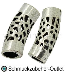 Rohrperlen, nickelfrei, silberfarben, 21.5x7.5mm, 1 Stück