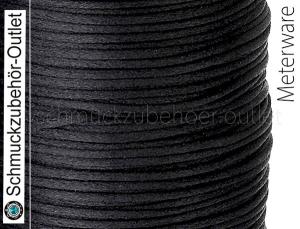 Satinband schwarz (Ø: 1,2 mm), Preis pro 1 Meter