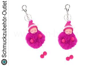 Schlüsselanhänger „Baby“ in pink, 1 Stück