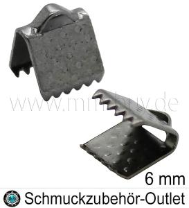 Bandklemmen schwarz-oxidiert (6 x 6 mm), 10 Stück
