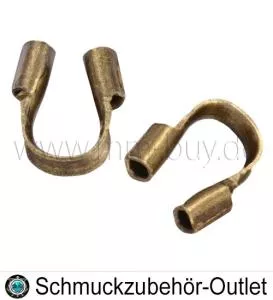 Schmuck Drahtschützer bronzefarben (für 0.45 mm Drahtstärke), 50 Stück
