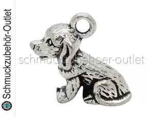 Schmuckanhänger Hund „Bolognese“ (13 x 13 mm), 1 Stück