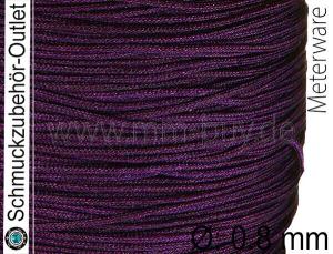 Schmuckband, Ø: 0.8 mm, dunkelviolett, Meterware
