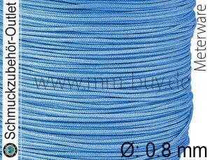 Schmuckband, Ø: 0.8 mm, eisblau, Meterware