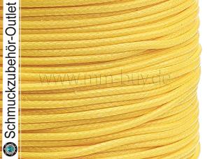 Schmuckband, gewachst, gelb, 1 mm, Länge: zum Auswählen