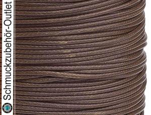 Schmuckband, gewachst, Sienna, 1 mm, Länge: zum Auswählen