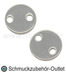 Edelstahl Schmuckverbinder, rund, Ø: 8 mm, 5 Stück