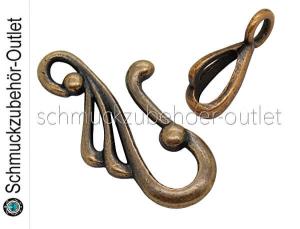 Hakenverschluss kupferfarben nickelfrei (25 x 12 mm), 1 Stück