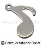 Edelstahl Schmuckanhänger, Note, 1 Stück
