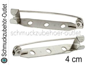 Broschennadel 3-Loch (40 mm), 10 Stück