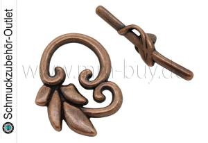 Knebelverschluss, kupferfarben, 23x19 mm, 1 Stück