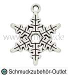 Schmuckanhänger, Schneeflocke, Ø: 18 mm, 1 Stück