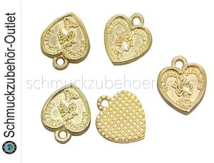 Schmuckanhänger Queen Elizabeth II goldfarben, 5 Stück