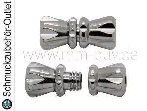 Schraubverschlüsse, rhodiniert, 11 mm, 1 Stück