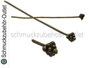 Vintage Nietstifte "Weintrauben" bronzefarben 54 mm, 3 Stück
