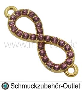 Schmuckverbinder "Unendlichkeitszeichen", 33x10 mm, Farbe: wählbar, 1 Stück